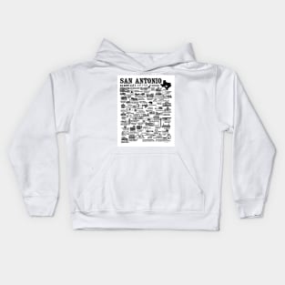 San Antonio Map Kids Hoodie